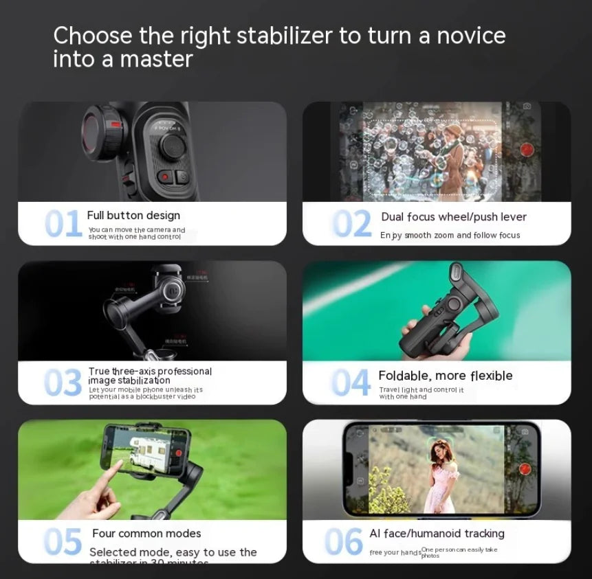 AURION GlidePro 3-Axis Auto-Stabilizer