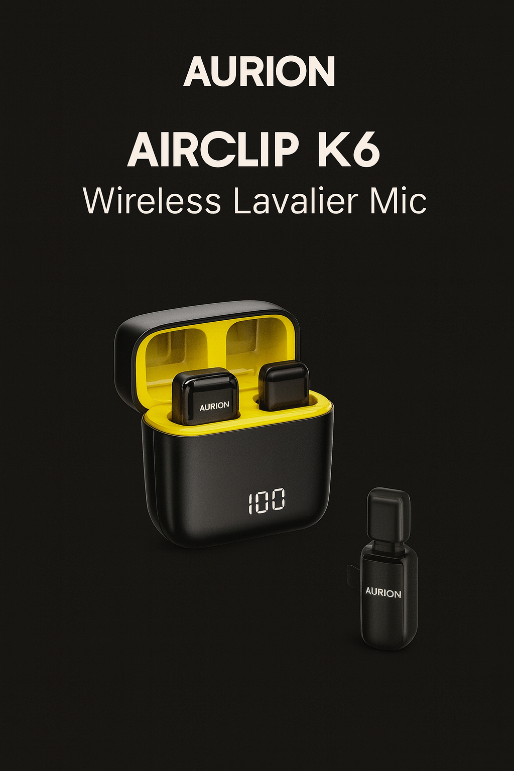 AURION AirClip K6 Wireless Lavalier Mic
